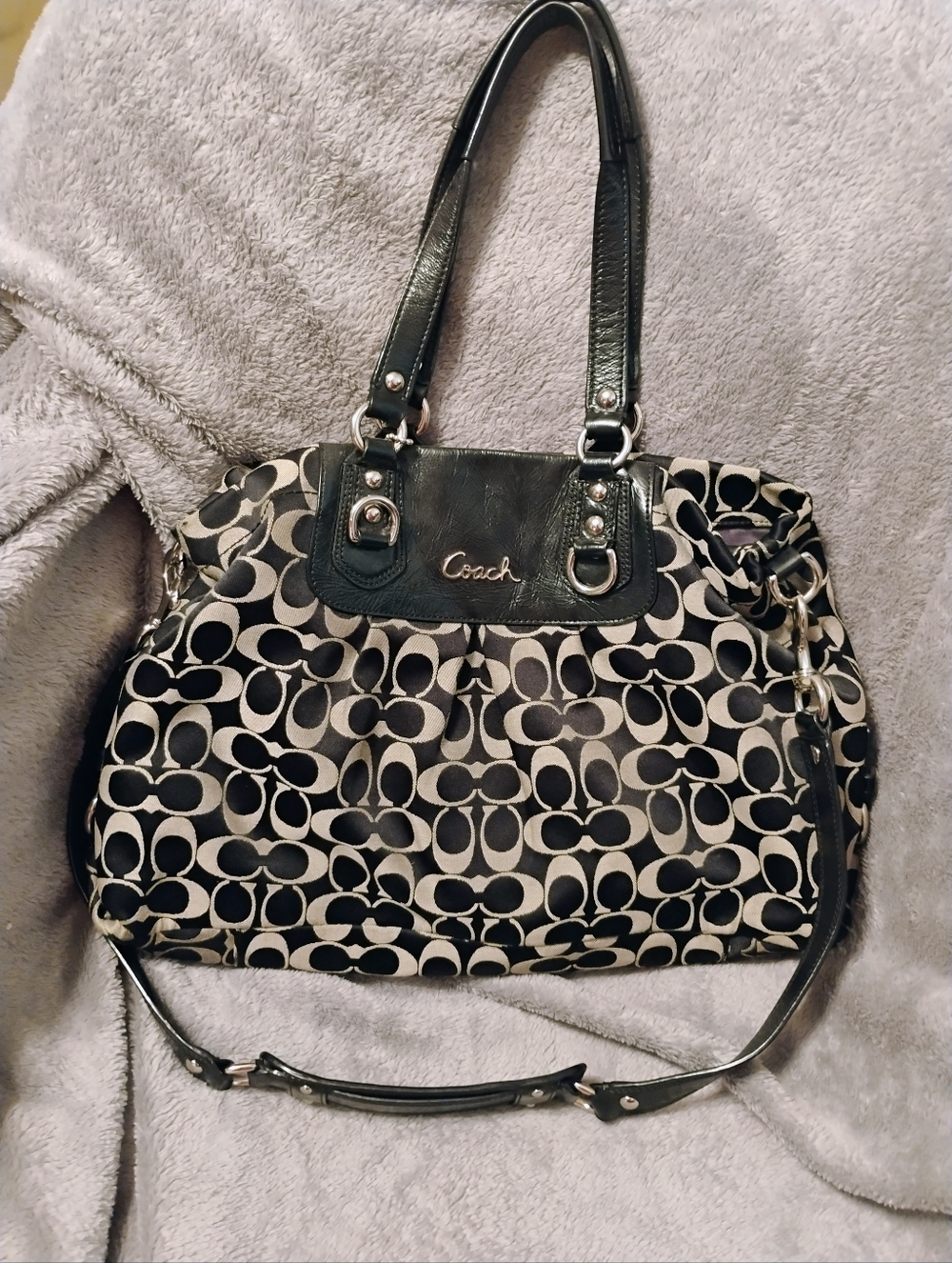Coach Dark Gray Purse